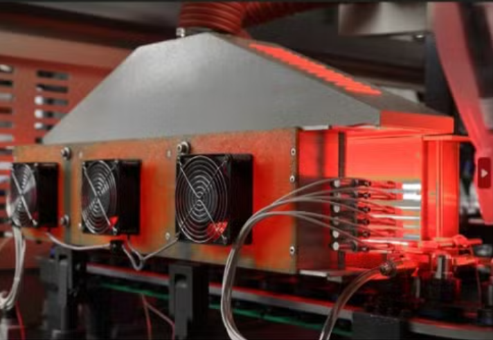 Energy saving IR emitter for blow molder